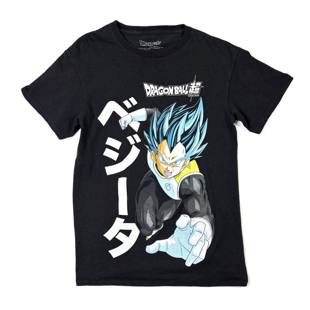 Dragon Ball T-Shirt Mens Small Super Saiyan Vegeta Black Toei Animation